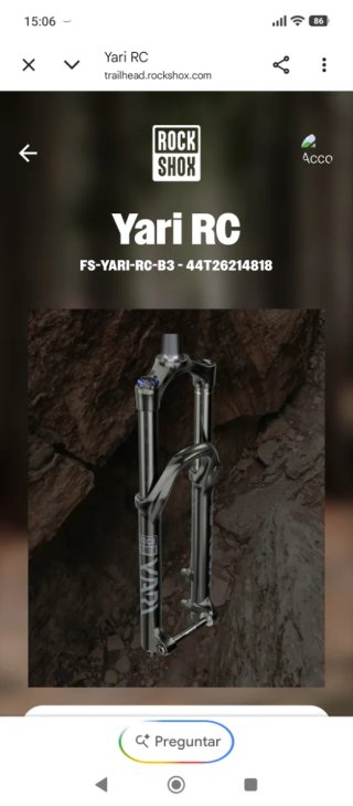 Horquilla NUEVA. RockShox YARI RC 29" 150mm