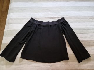 Blusa Zara Negra Hombros Descubiertos