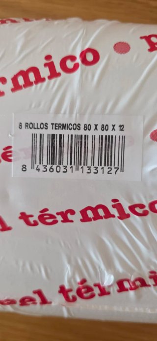 7 Rollos de papel térmico para impresora