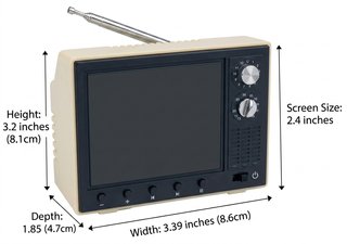 Mini TV Retro Amarilla