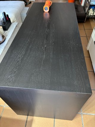 Escritorio MALM IKEA negro-marrón