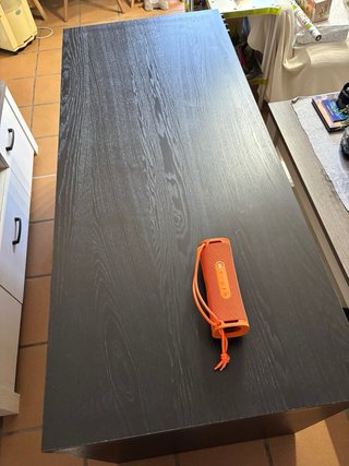 Escritorio MALM IKEA negro-marrón