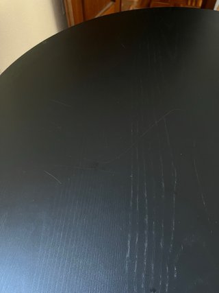Mesa redonda negra Ikea 105cm. Precio negociable