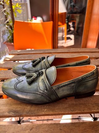 Mocassini REGAIN Pelle Verde Tassel Loafer