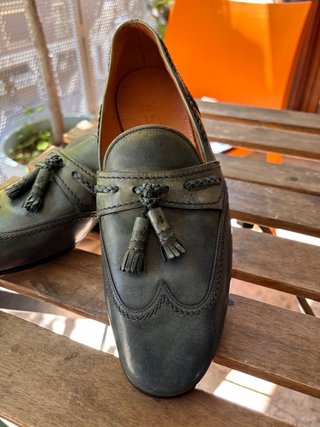 Mocassini REGAIN Pelle Verde Tassel Loafer