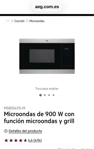 Microondas AEG MSB2547D-M
