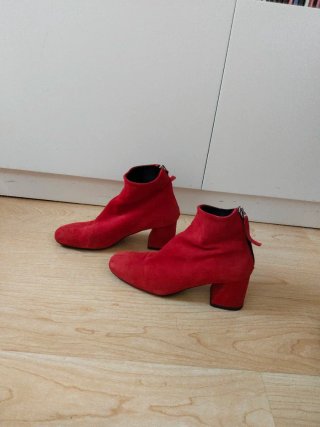 Botines rojos piel ante n°37 Salte del Rebaño