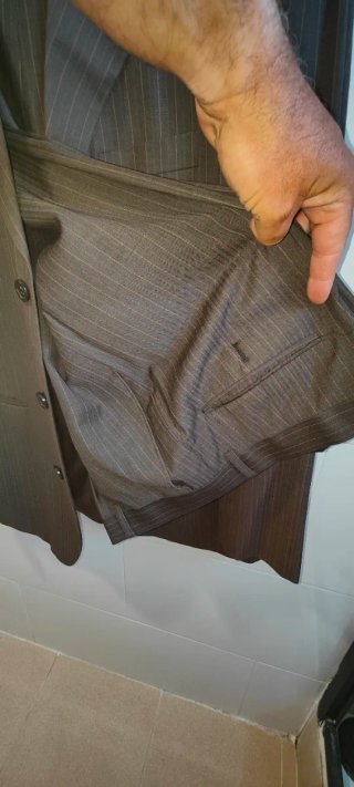 Traje chaqueta rayas T44 verano