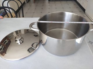 Olla Lacor Metal Plateada