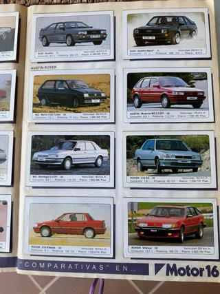Colección Cromos Coches Motor 16