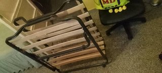 Lettino doghe in legno richiudibile chiuso 24x80 h