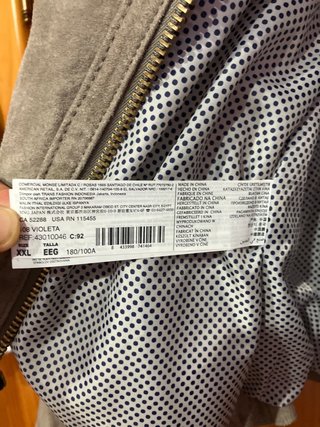 Cazadora piel talla XXL