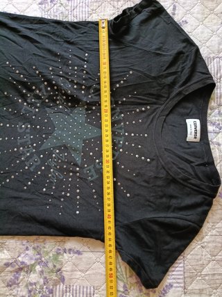 T-shirt Converse con Micro-Borchiette Nera