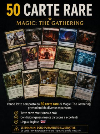 Lotto 50 Carte Rare Magic The Gathering