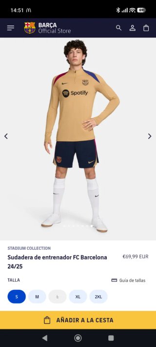 Sudadera FC Barcelona Nike Entrenamiento