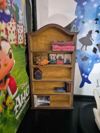 Mini libreria in scala per case delle bambole