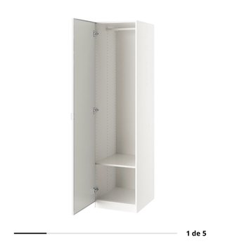 Armario PAX Blanco con Barra y Cajones
