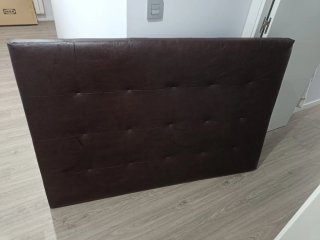 Cabecero Cama 150 Piel Sintética Marrón
