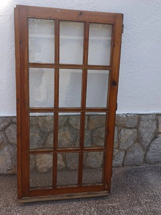 Puerta Madera con Cristales