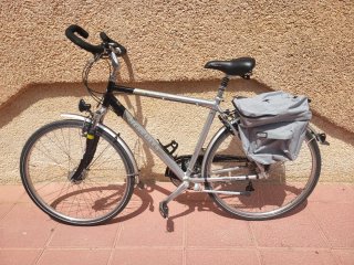 Bicicleta Hércules Plata y Negra