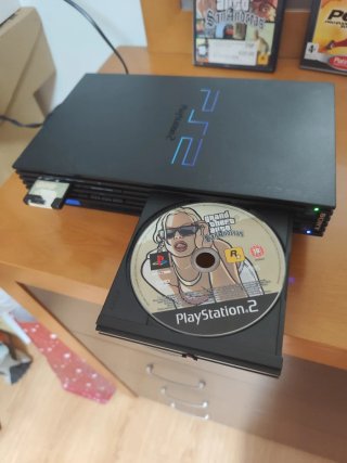Pack Consola Sony PS2 Fat + Jogos + Memory Card