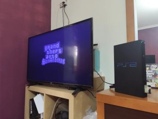Pack Consola Sony PS2 Fat + Jogos + Memory Card