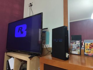 Pack Consola Sony PS2 Fat + Jogos + Memory Card