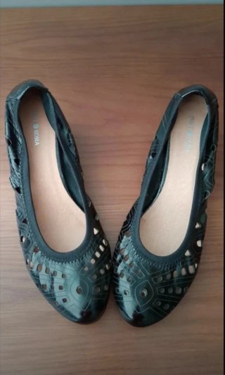 Bailarinas negras rejilla talla 41