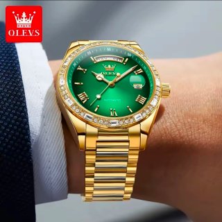 Reloj OLEVS Automático Hombre Esfera Verde