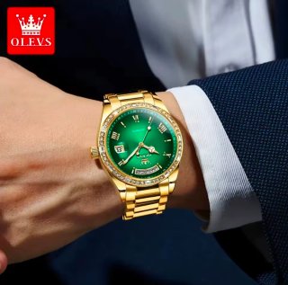 Reloj OLEVS Automático Hombre Esfera Verde