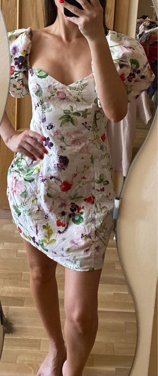 Vestido H&M floral forrado talla 40