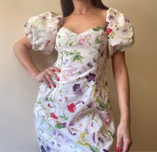 Vestido H&M floral forrado talla 40