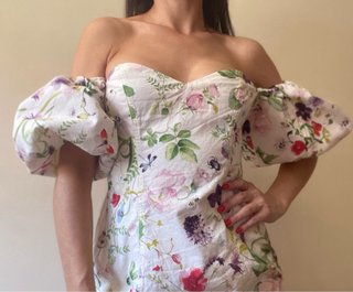 Vestido H&M floral forrado talla 40