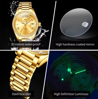 Reloj OLEVS Automático Dorado Hombre