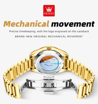 Reloj OLEVS Automático Dorado Hombre