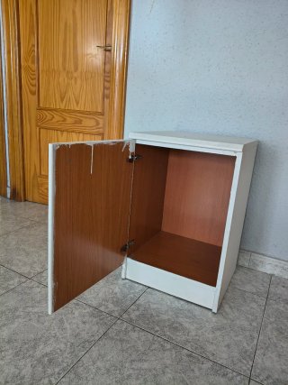 Armario bajo blanco 1 puerta
