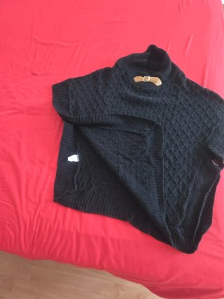 Chaleco de lana negro talla única
