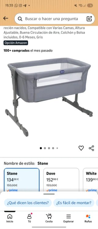 Cuna colecho Chicco Stone