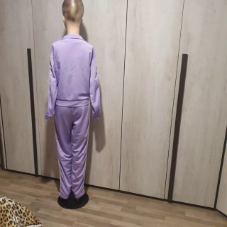 Tuta sportiva donna rosa/viola luccicante