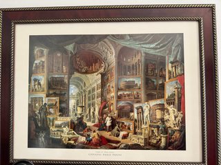 Cuadro Galería de Roma Panini en caoba 92,5x72