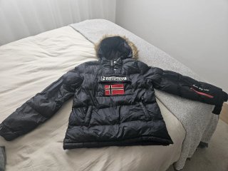 Abrigo Geographical Norway Negro Talla 16 años