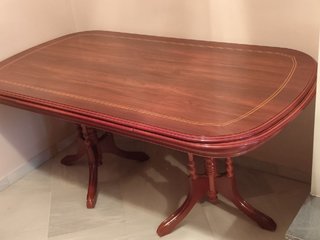 Mesa extensible madera vintage ovalada
