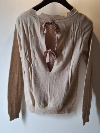 Maglione beige girocollo