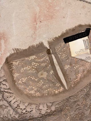Abito Pinko pizzo beige taglia L