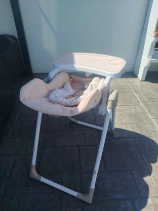 Trona de bebé color rosa Jane