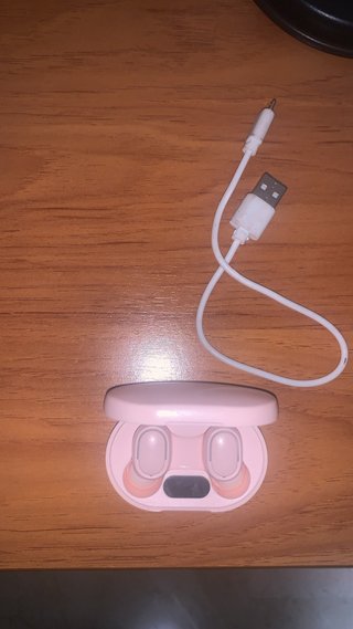 Cascos Inalámbricos Rosas y Blancos