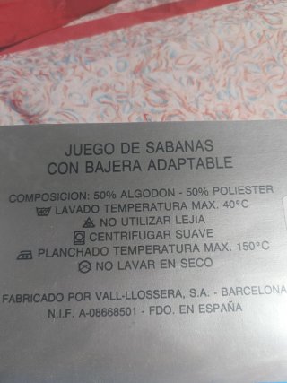 Juego sábanas 90x190 cm