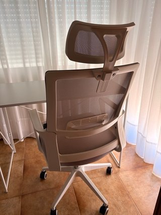 Escritorio y Silla Sklum Gris y Blanco