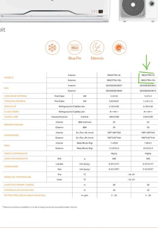AIRE ACONDICIONADO SPLIT 3000, COMO NUEVO.