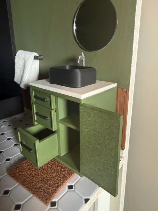 Lavabi per bagno in scala 1/12 per case delle bambole